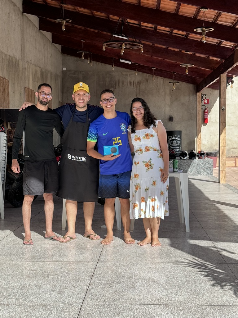 Premiação do time Infotec em confraternização