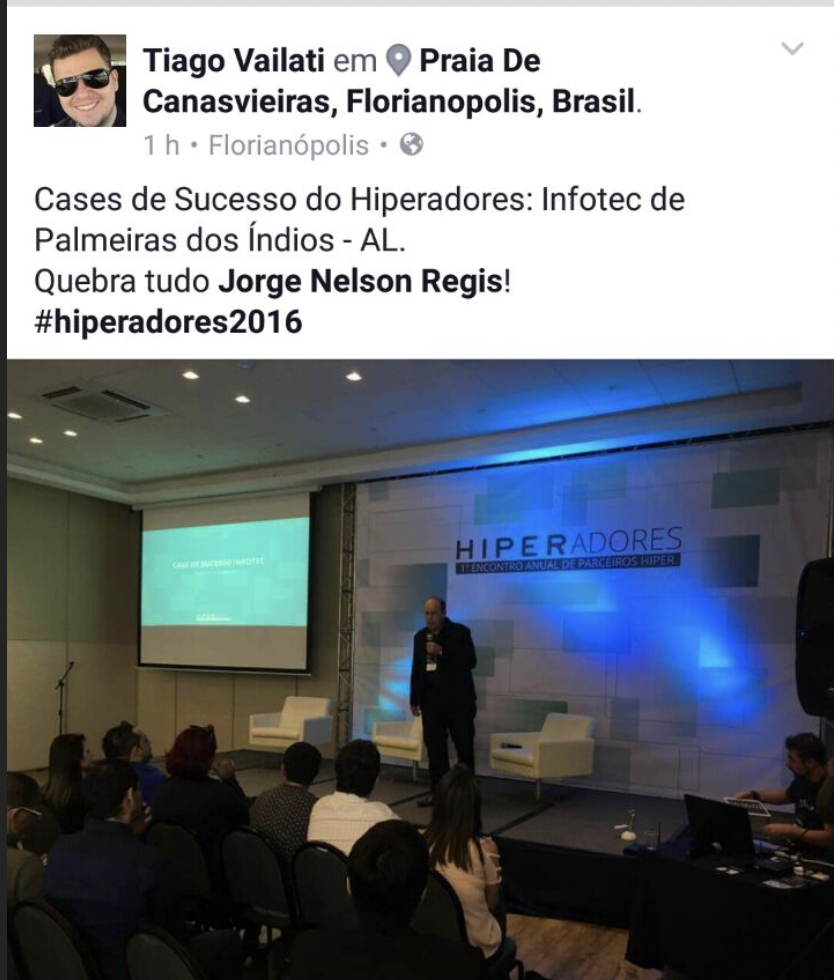Infotec apresentada como case de sucesso no Hiperadores 2016