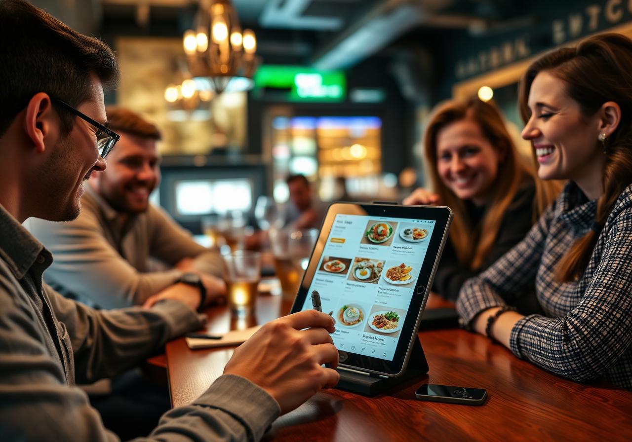 Tablet na mesa