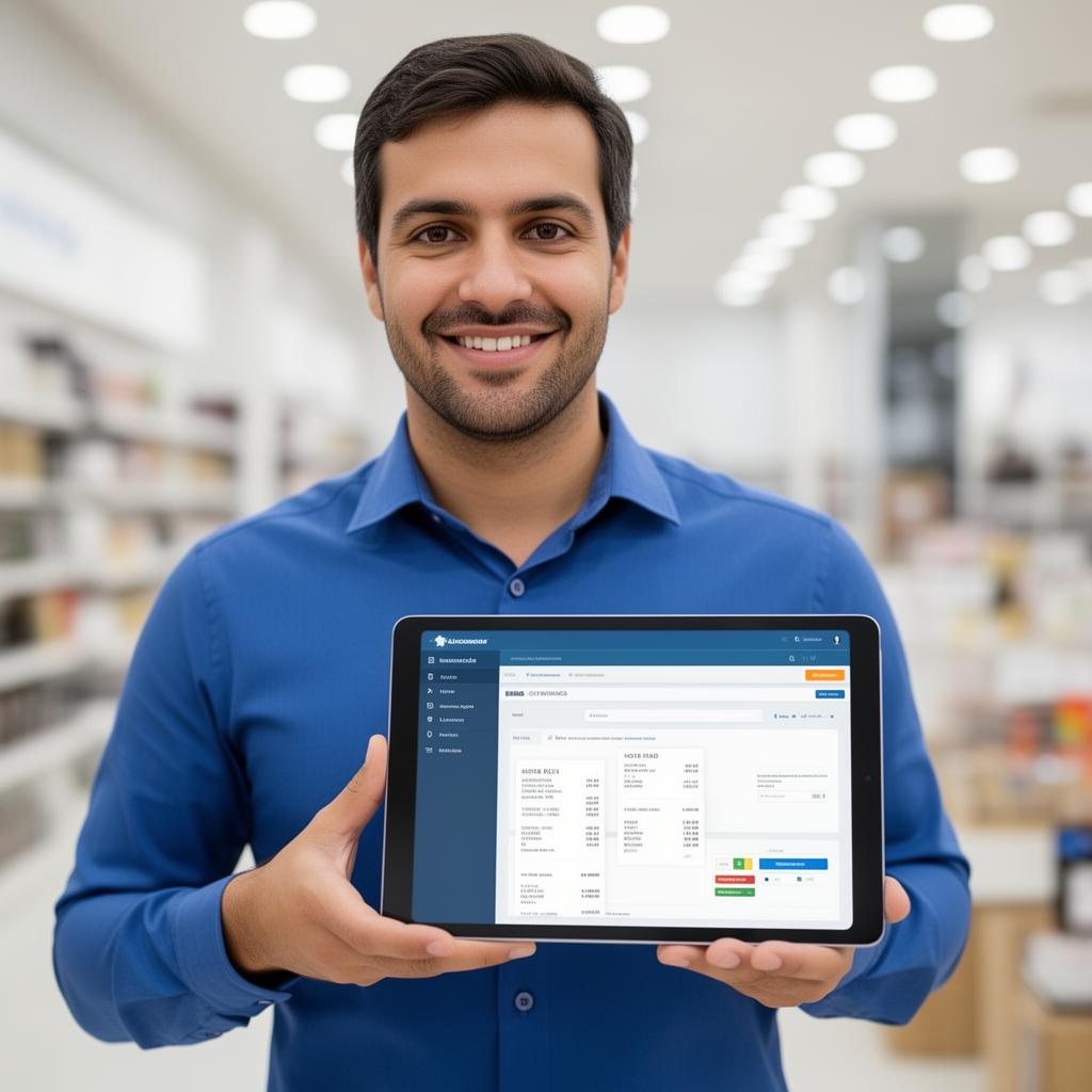 Consultor Infotec apresentando o sistema Hiper PDV para emissão de nota fiscal em Arapiraca/AL